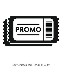 Promo voucher icon simple vector. Promotion tag sale. Label gift rate card