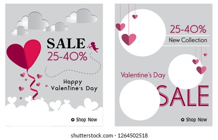 Promo Web Banner for Valentine's Day Sale