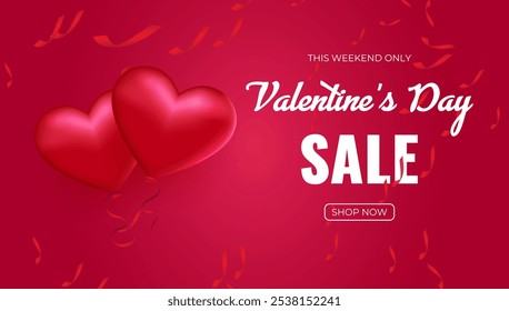 Promo Web Banner for Valentine's Day Sale