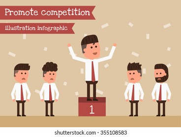 Promote competition,Vector cartoon concept business