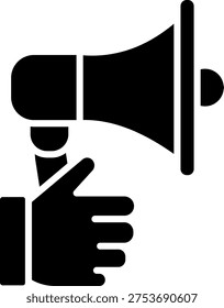 Promote Glyph Icon Vector Design
