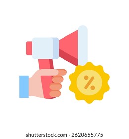 Promote Icon Flat Vector Illustration