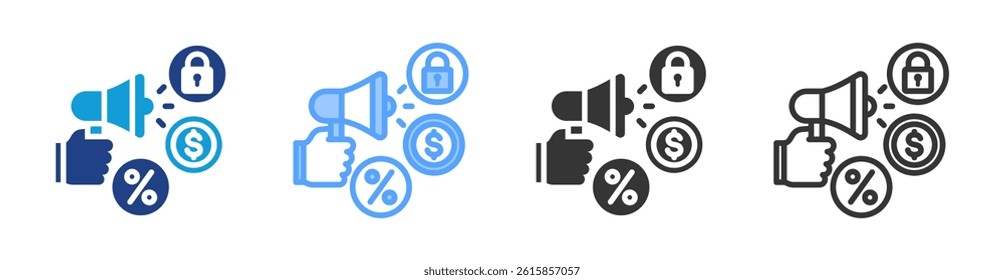 Promote icon set multiple style collection