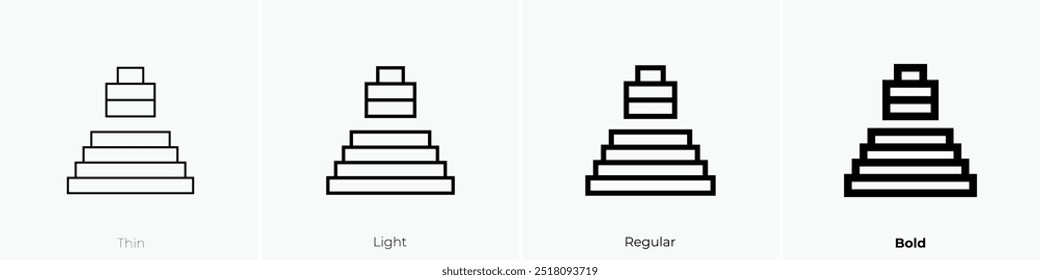 promote icon. Thin, Light Regular And Bold style design isolated on white background