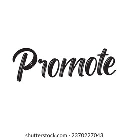promote text on white background.