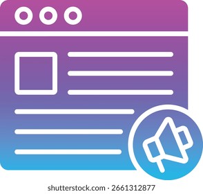 Ícone Promover vetor. Pode ser usado para impressão, aplicativos móveis e da Web.