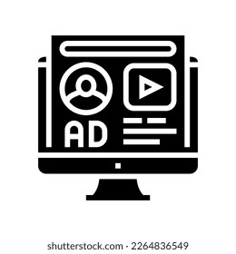promover el vector de iconos de glifo de webinar. promover el signo del webinar. ilustración de símbolo aislado