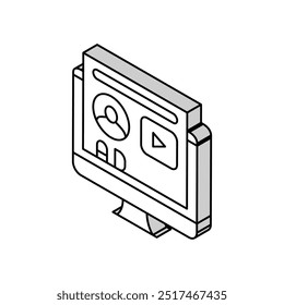 promote webinar isometric icon vector. promote webinar sign. isolated symbol illustration