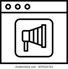 Promote Website icon vector image. Can also be used for web apps, mobile apps and print media.