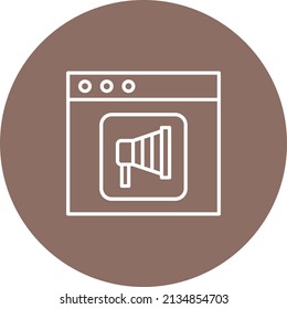 Promover la imagen vectorial de icono de la línea de sitio web. También se puede usar para aplicaciones web, aplicaciones móviles y medios impresos.