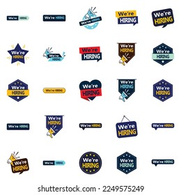 Promote Your Job Openings with Our 25 We're Hiring Vector Graphics