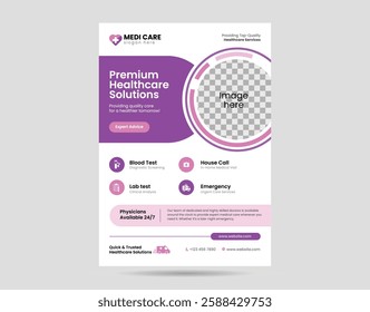 Promote your medical clinic, hospital, or healthcare services with this modern and professional flyer template. Designed to be clean, visually appealing, and informative, this template is ideal for ho