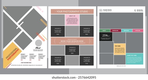 Promote your photography business with a customizable flyer template, designed for easy editing and print-ready results.