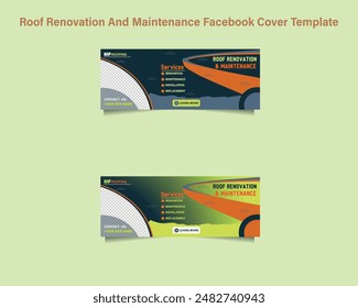 Promote your roofing services with our eye-catching  Facebook Cover template. Perfect for showcasing renovations and maintenance, designed to enhance engagement and attract clients