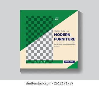 Promote your stylish modern furniture collection with bold design and creative layout
