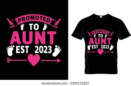 promoted to auntie Est 2023  t-shirt design  svg
