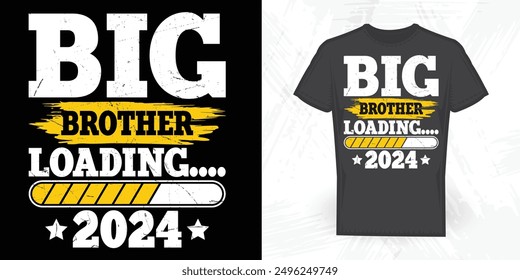 Promoted To Big Brother 2024 Funny Vintage Back To School T-shirt Design