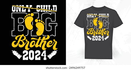 Promoted To Big Brother 2024 Funny Vintage Back To School T-shirt Design