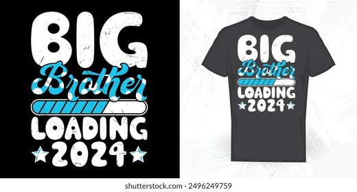 Promoted To Big Brother 2024 Funny Vintage Back To School T-shirt Design