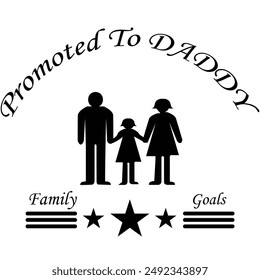 Promoted to Daddy art, design, silhouette, clipart, Instant download with white background