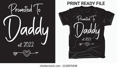 Promovido A Daddy Est. 2022. Nueva camiseta de papá. Camiseta del día del padre, camiseta de nuevo papá, regalo del día del padre, camisa del padre nuevo, regalo de papá.