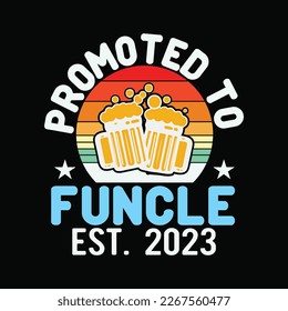 Promoted Fun Uncle 2023 Drinking Pregnancy Announcement