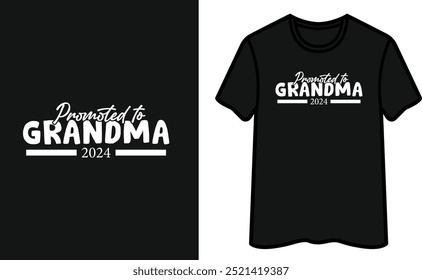 Promoted To Grandma 2024 T-Shirt Design