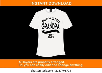 Promoted To Grandpa Est 2020 T-shirt