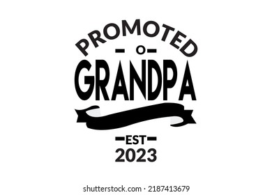 Promoted to grandpa est 2023 super soft  t-shirt