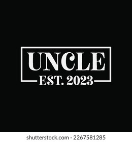 Promoted to Uncle est 2023 funny t-shirt design