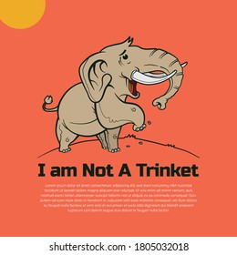 Promoting efforts to save the elephants from extinction, vector illustration for Save The ElepHant Day