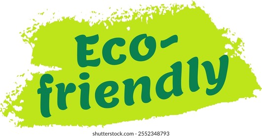 Promoting environmental awareness with an eco friendly green label, encouraging sustainable practices and responsible consumption for a greener future