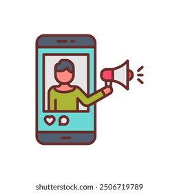 Promoting Filled Icons , Vector illustration