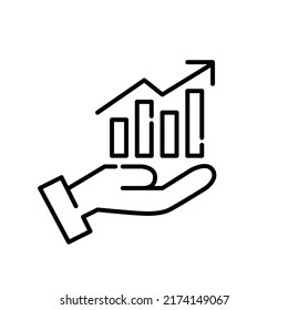 Promoting growth and success strategies icon. Pixel perfect, editable stroke 