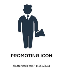 Promoting icon vector isolated on white background, Promoting transparent sign