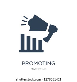 promoting icon vector on white background, promoting trendy filled icons from Marketing collection, promoting vector illustration