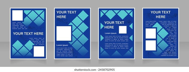 Promoting innovation blank brochure layout design. Entrepreneurial sector. Vertical poster template set with empty copy space for text. Premade corporate reports collection. Editable flyer paper pages