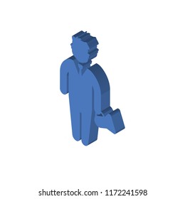 Promoting isometric left top view 3D icon