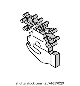 promoting technology commercialization isometric icon vector. promoting technology commercialization sign. isolated symbol illustration