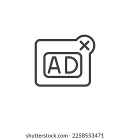 Promotion advertisement line icon. linear style sign for mobile concept and web design. Advertising sticker outline vector icon. Symbol, logo illustration. Vector graphics