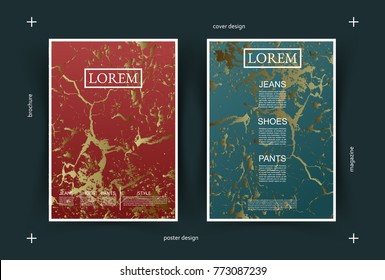 Promotion and advertising brand. Leaflets a4.  Gold foil. Luxurious, chic design.