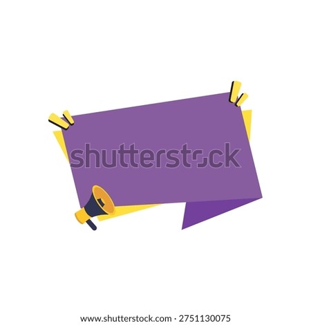 Promotion and Announcement Labels with Megaphone Elements