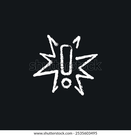 Promotion. Attention chalk icon. Thin line customizable illustration. Contour symbol. Vector isolated outline drawing.