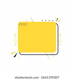 Promotion background simple yellow box,With line box in back,Tamplate promotion and advertisement,Vector ilustration. eps 10.