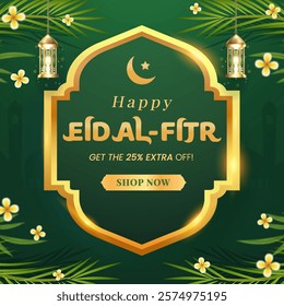 Promotion Banner eid al fitr hari raya idul fitri muslim holidays. suitable for banner, flyer, showcasing product and greeting card.