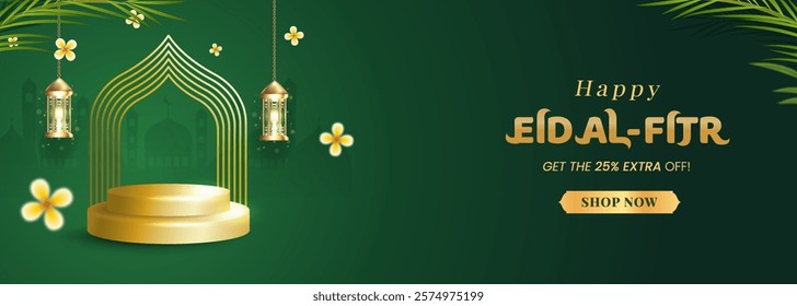 Promotion Banner eid al fitr hari raya idul fitri muslim holidays. suitable for banner, flyer, showcasing product and greeting card.
