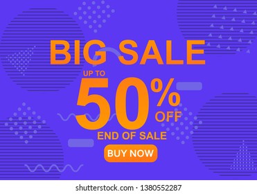 promotion banner template design with modern style concept, use for background, backdrop, poster, flyer, brochure, voucher element vector design eps 10 