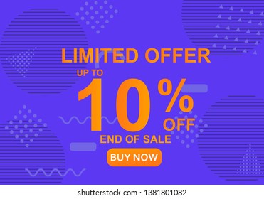 promotion banner template design with modern style concept, use for background, backdrop, poster, flyer, brochure, voucher element vector design eps 10 