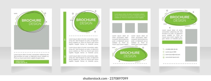 Promotion blank brochure layout design. Marketing, advertisement service. Vertical poster template set with empty copy space for text. Premade corporate reports collection. Editable flyer paper pages