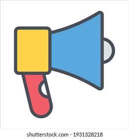 promotion color outline icon, business and finance icon.